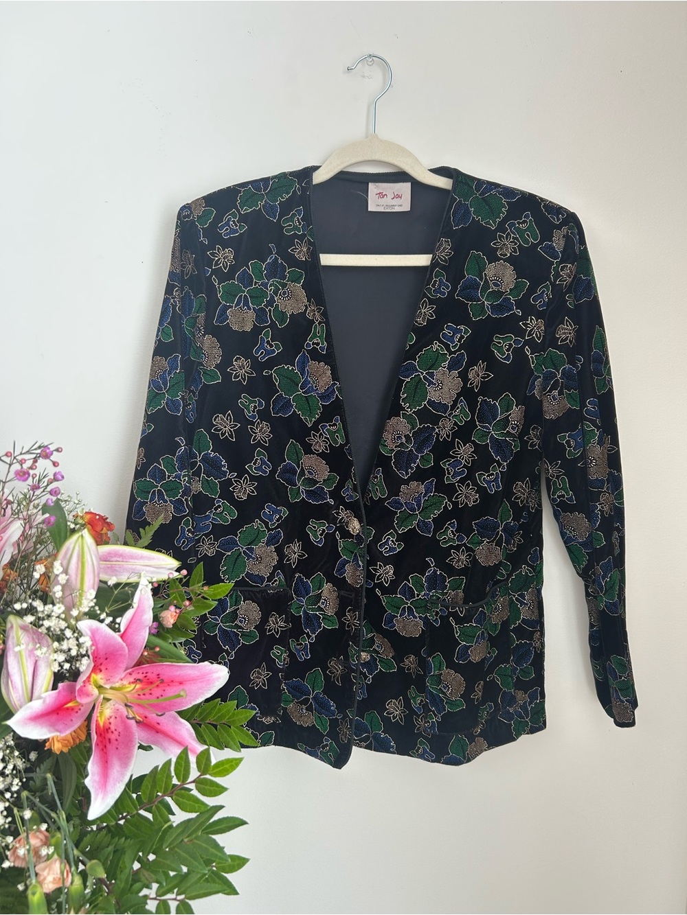 Vintage tanjay velvet blazer